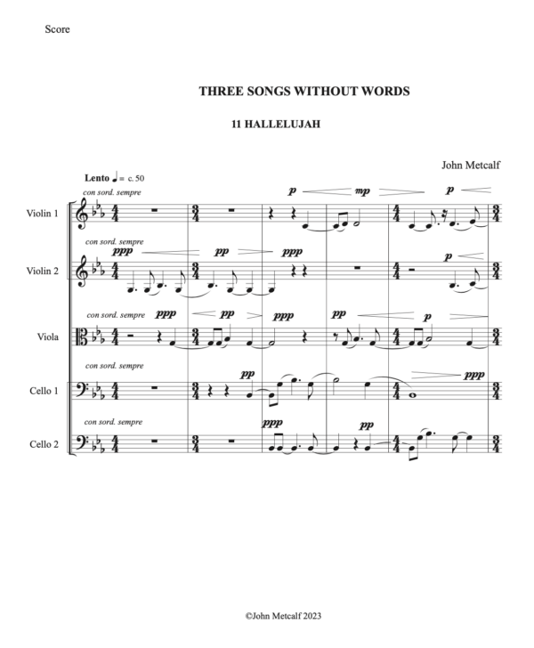 Three Songs Without Words